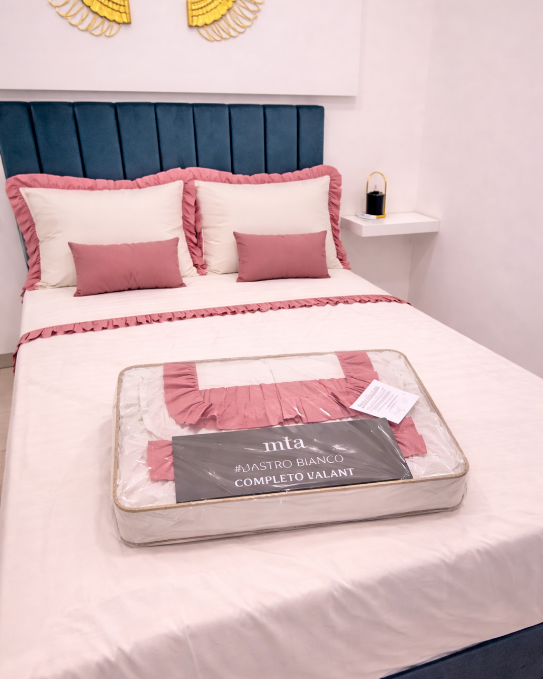 Completo Letto Doppio Volant Mastrobianco