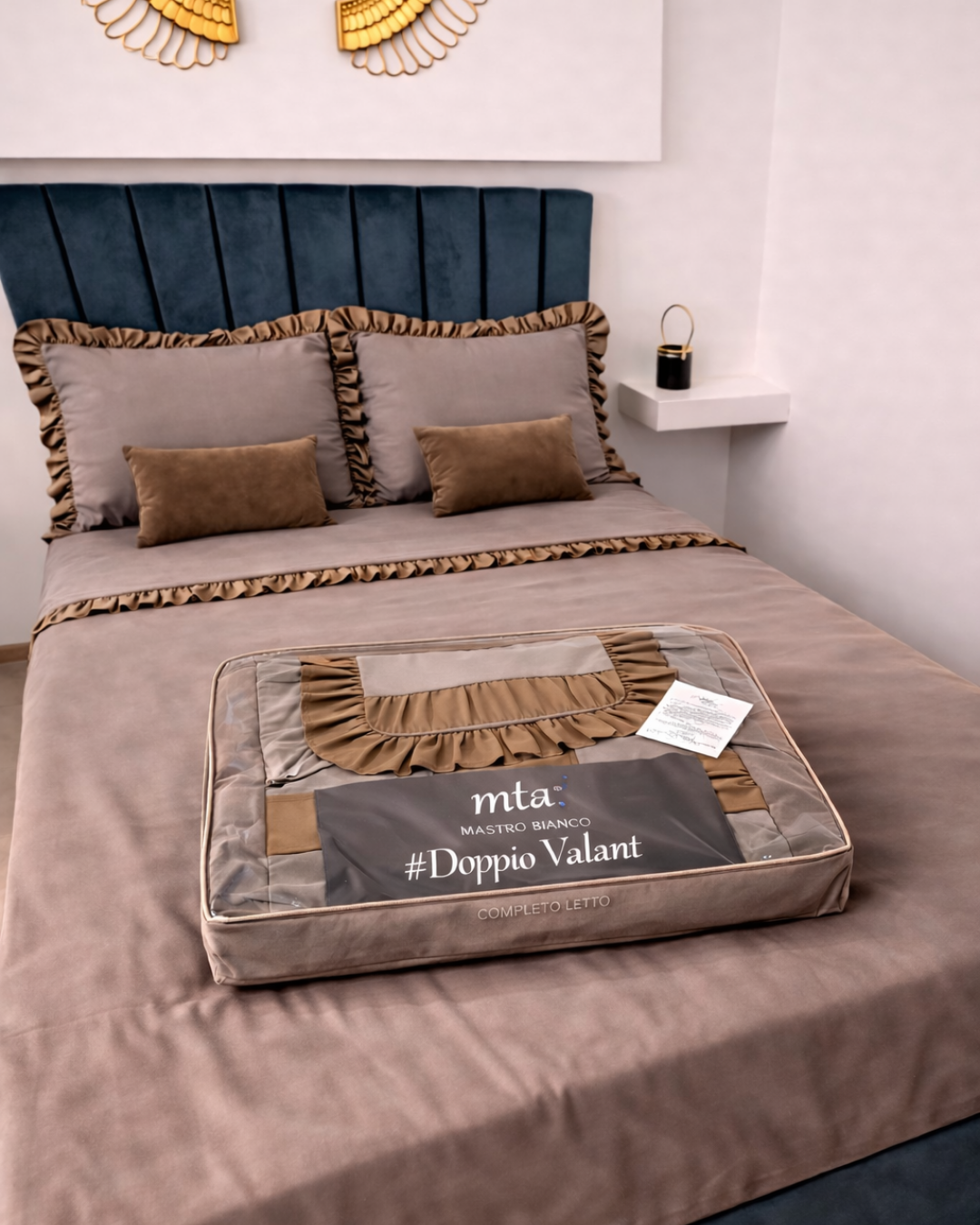 Completo Letto Doppio Volant Mastrobianco