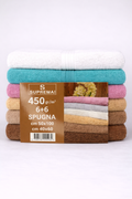 Asciugamani 6+6 Spugna Colorati