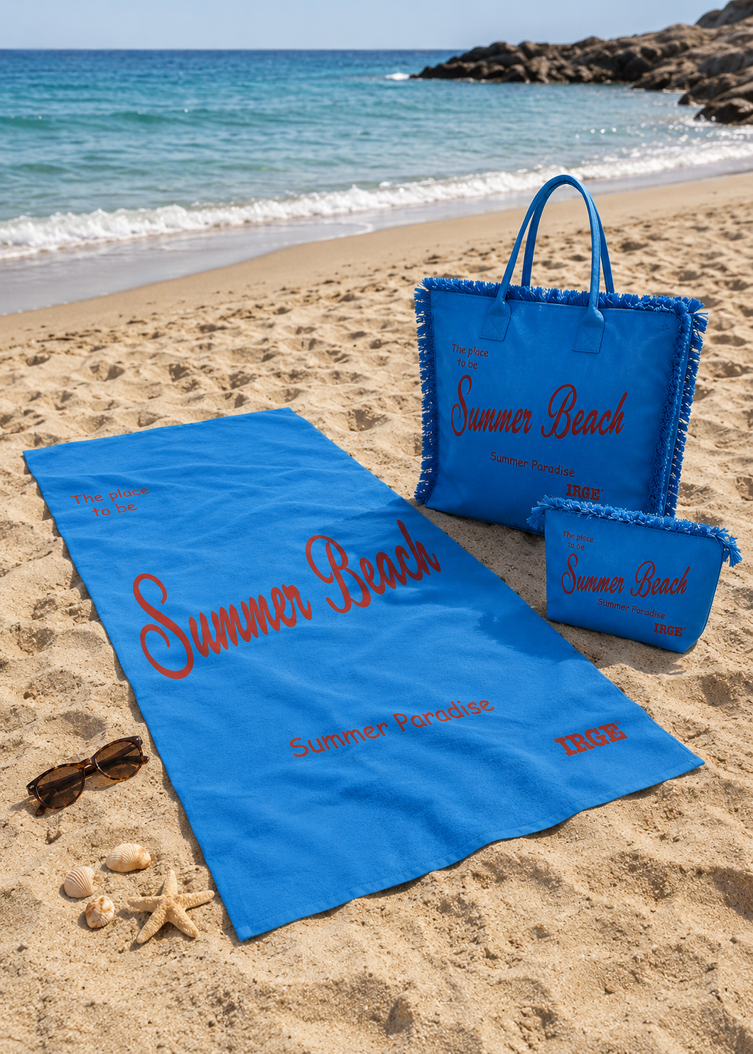 Set Mare Borsa-Telo-Pochette Irge