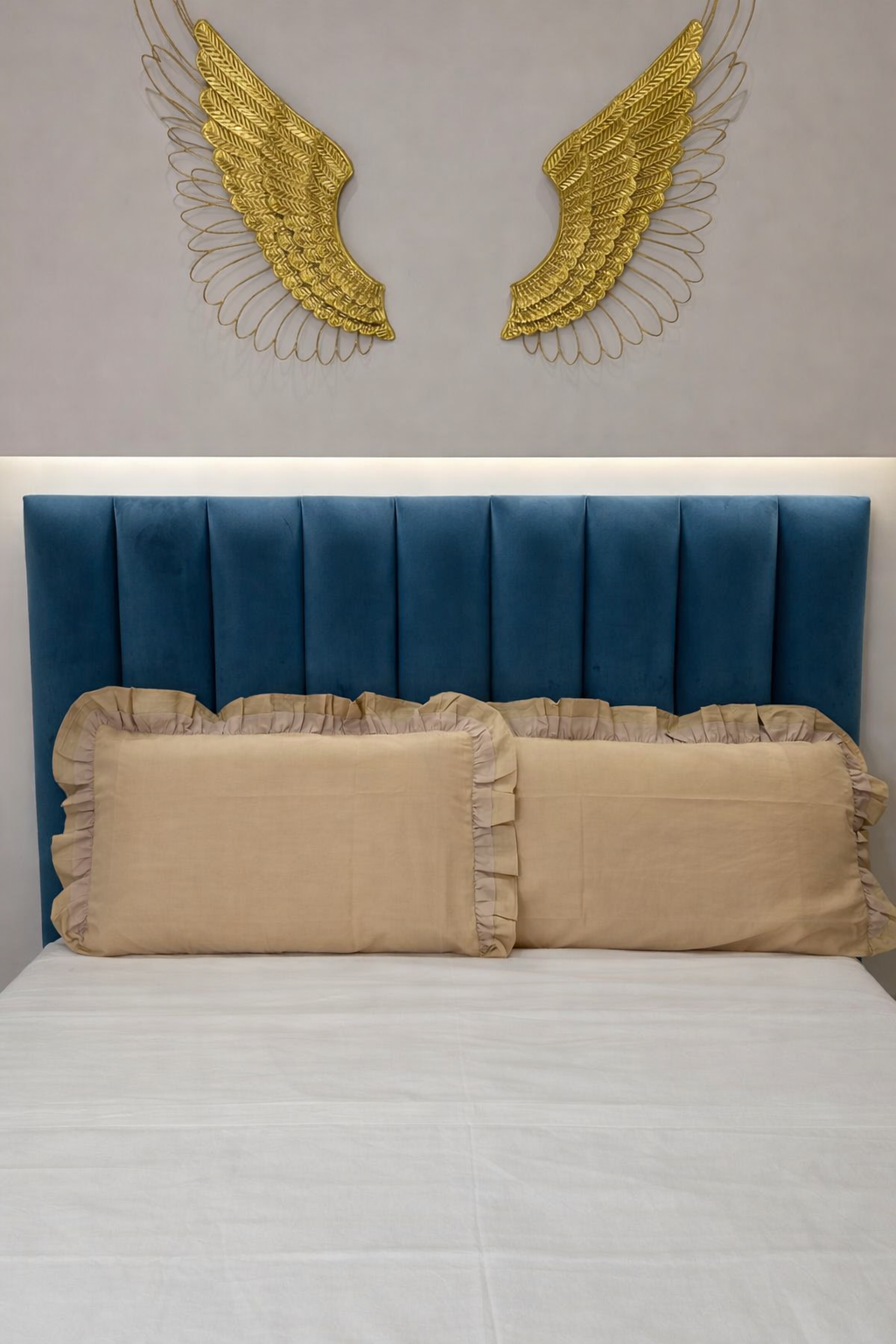 Coppia Federe Doppio Volant Mastrobianco