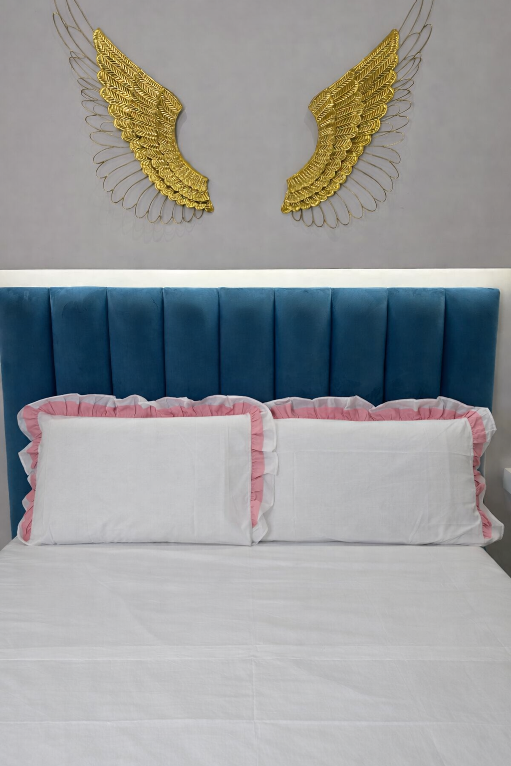 Coppia Federe Doppio Volant Mastrobianco