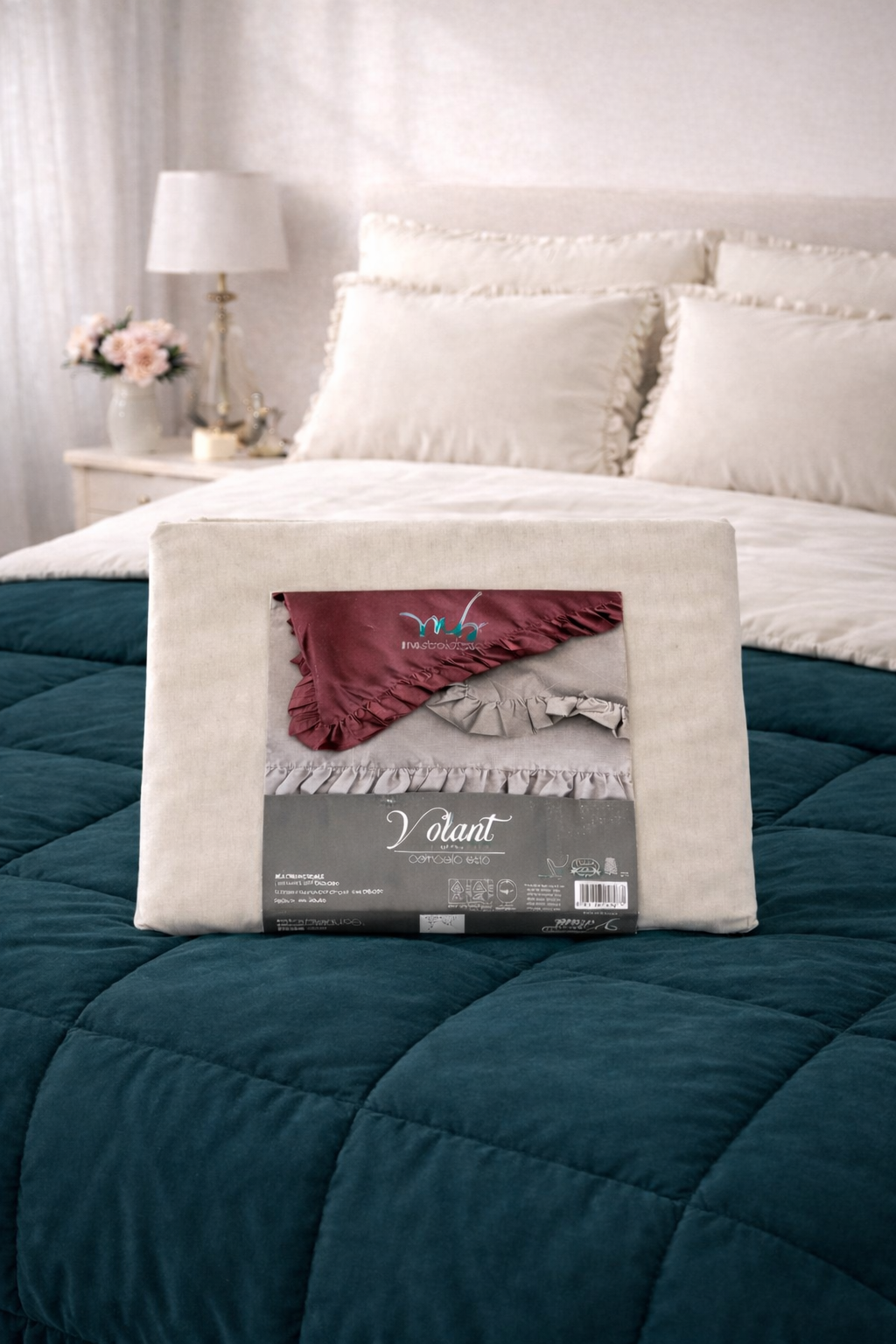 Completo Letto Matrimoniale Volant | Nicoletta Online