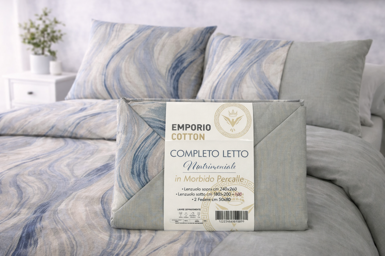 Completo Letto Matrimoniale in Percalle
