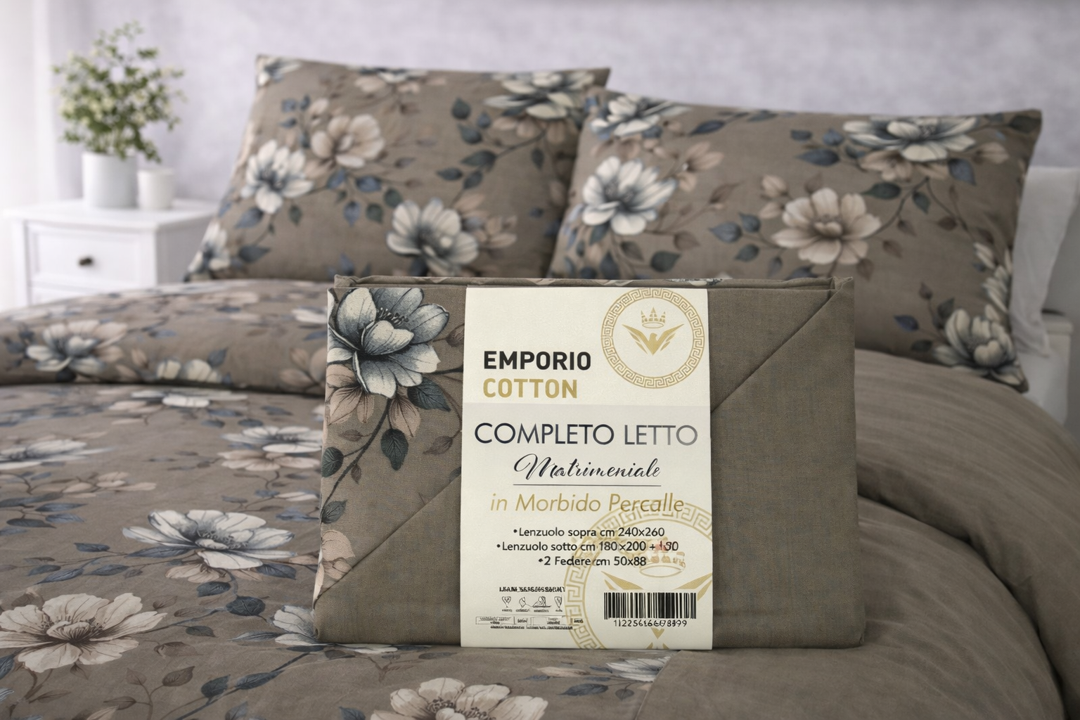 Completo Letto Matrimoniale in Percalle