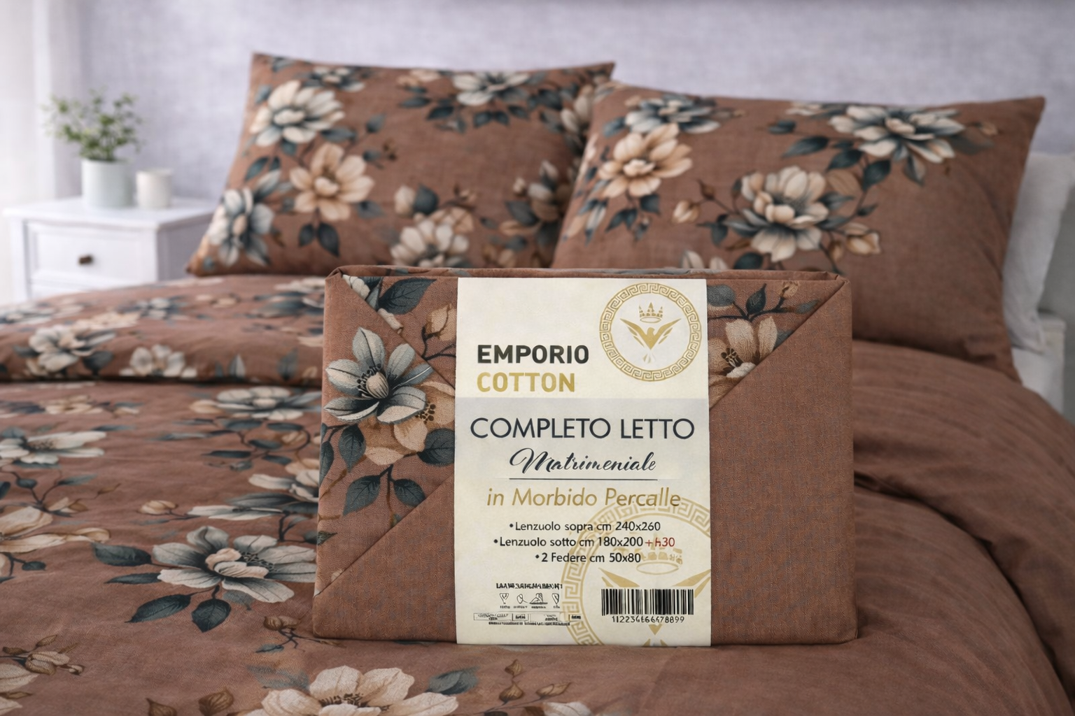 Completo Letto Matrimoniale in Percalle