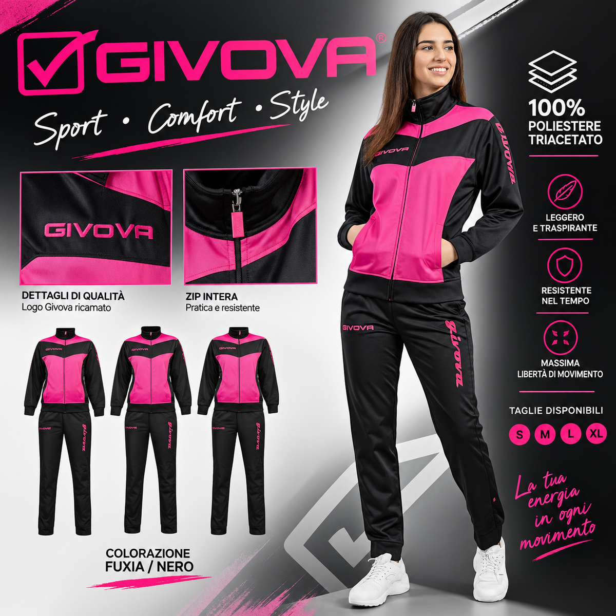 Tute GIVOVA Donna Acetata Invernale in 100% poliestere