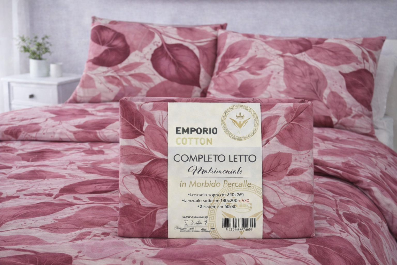 Completo Letto Matrimoniale in Percalle