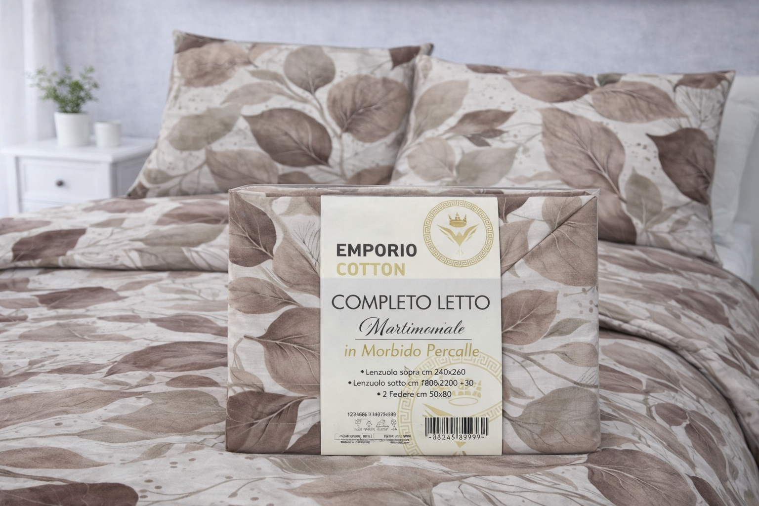 Completo Letto Matrimoniale in Percalle