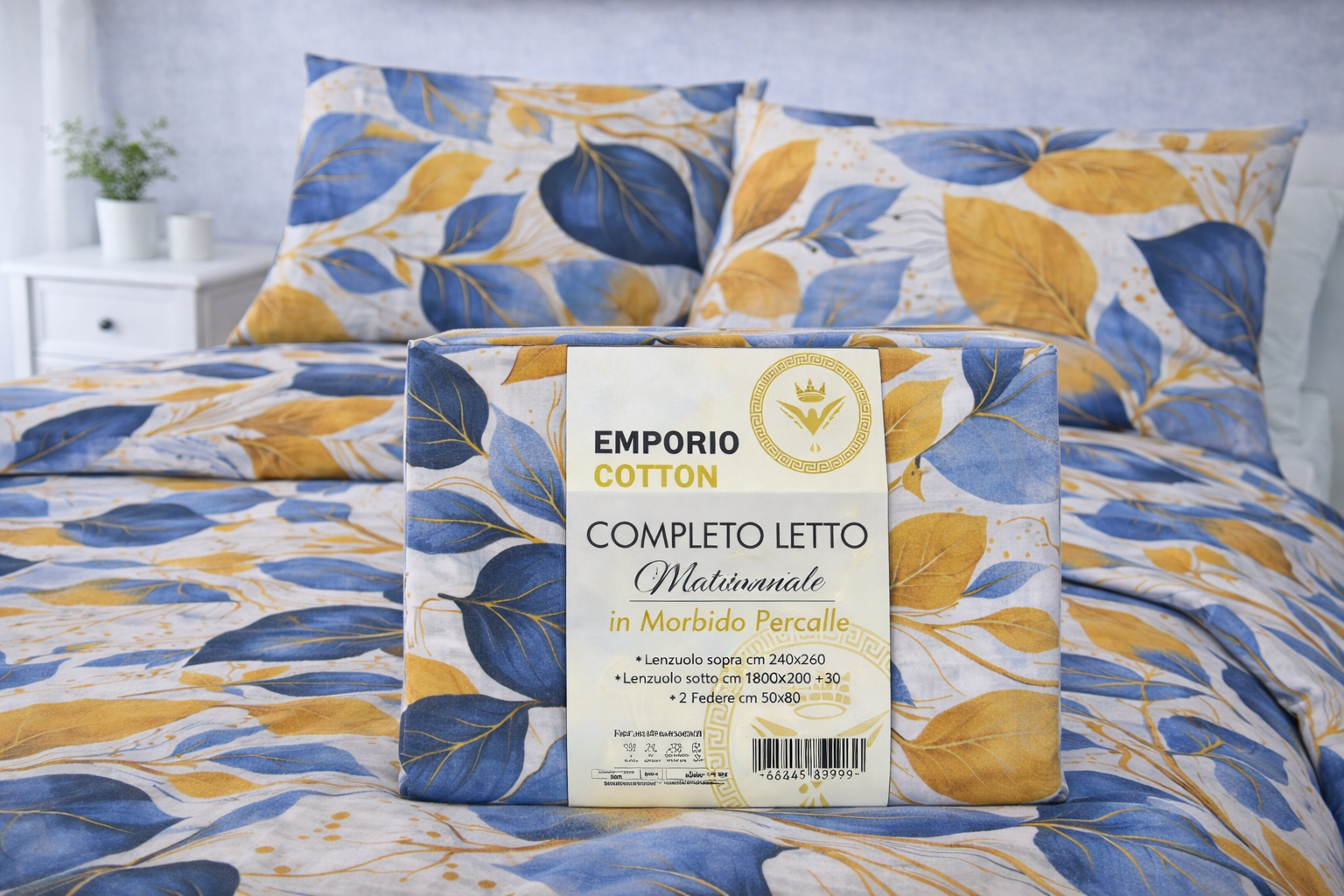 Completo Letto Matrimoniale in Percalle