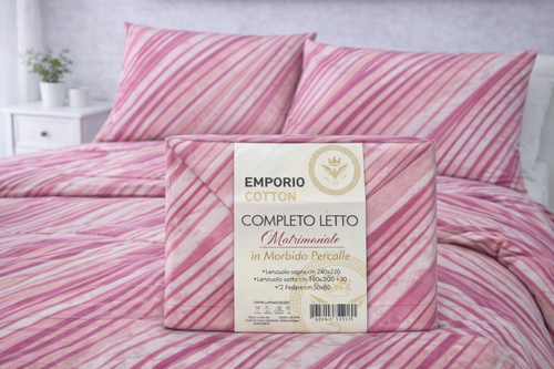Completo Letto Matrimoniale in Percalle
