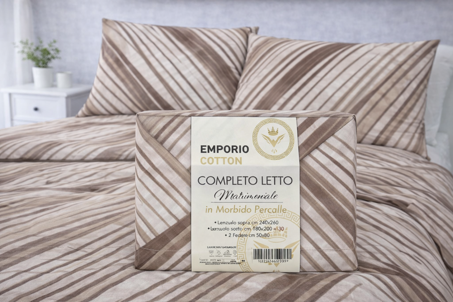 Completo Letto Matrimoniale in Percalle