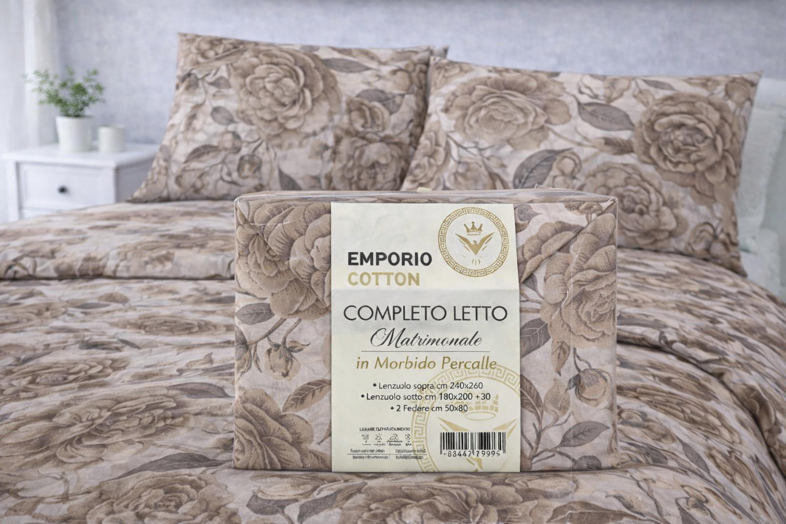 Completo Letto Matrimoniale in Percalle