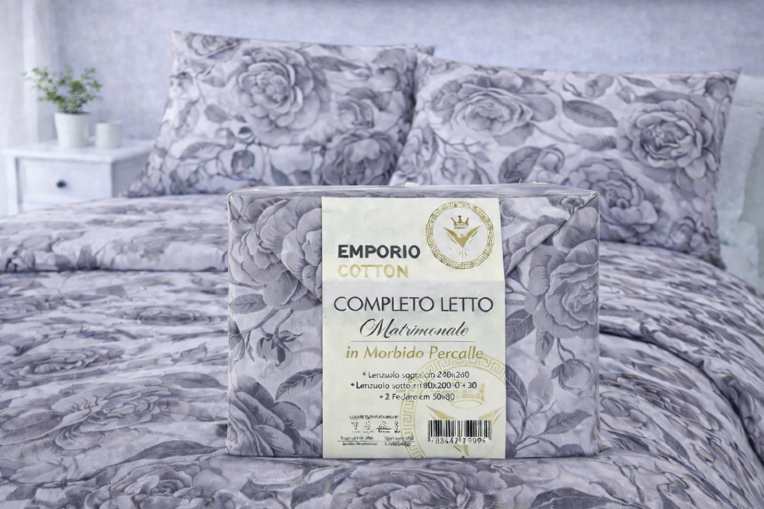 Completo Letto Matrimoniale in Percalle