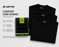 T-Shirt LOTTO 3 Pack Manica Corta in 100% Cotone