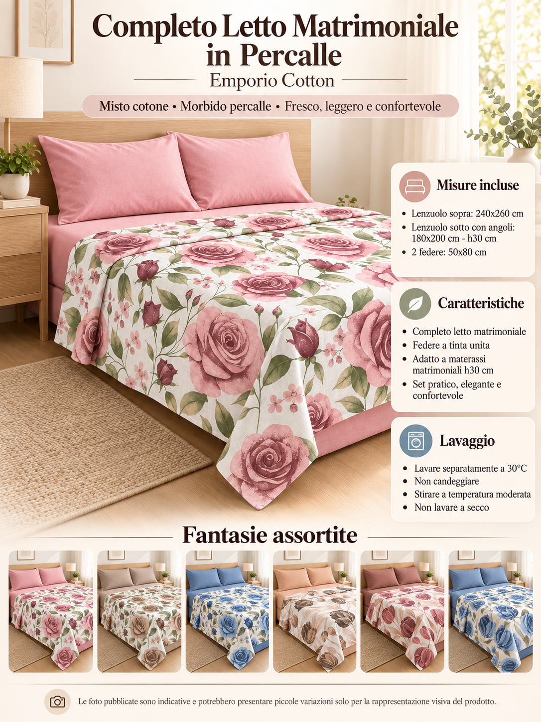 Completo Letto Matrimoniale Emporio Cotton