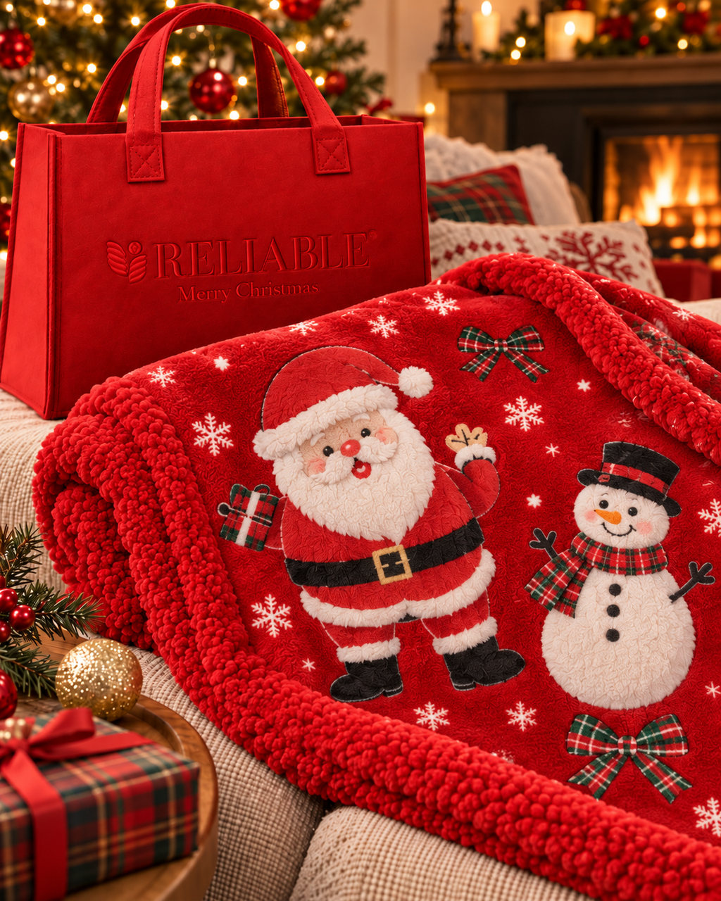Plaid Agnellati con Borsa Matrimoniale in 100% poliestere art. "CALORE" - RELIABLE HOME