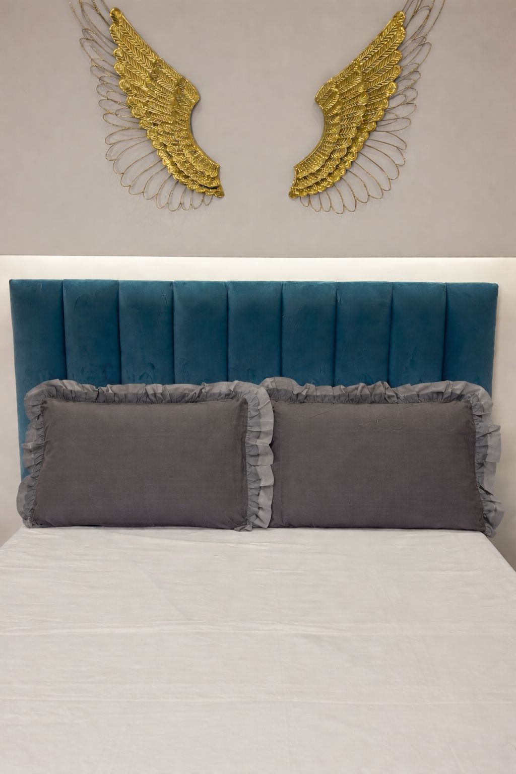 Coppia Federe Doppio Volant Mastrobianco