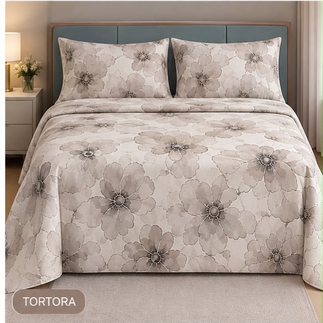 Completo Letto Matrimoniale Juliet's Line Home Collection - SIRENA art. Papavero-Rosé