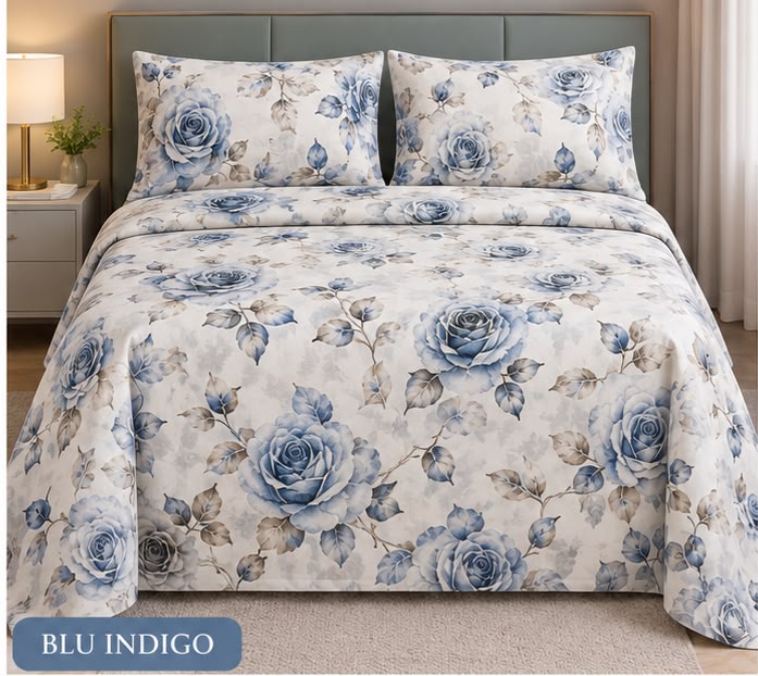 Completo Letto Matrimoniale Juliet's Line Home Collection - SIRENA art. Papavero-Rosé